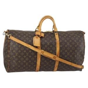 LOUIS VUITTON Monogram Keepall Bandouliere 60 Boston Bag M41412 LV Auth 145386